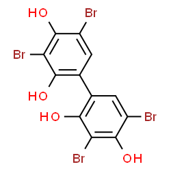 ChemSpider 2D Image | 3,3',5,5'-Tetrabromo-2,2',4,4'-biphenyltetrol | C12H6Br4O4