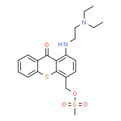 ChemSpider 2D Image | (1-{[2-(Diethylamino)ethyl]amino}-9-oxo-9H-thioxanthen-4-yl)methyl methanesulfonate | C21H26N2O4S2
