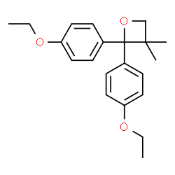 ChemSpider 2D Image | 2,2-Bis(4-ethoxyphenyl)-3,3-dimethyloxetane | C21H26O3