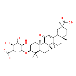 ChemSpider 2D Image | Glycyrrhetic acid 3-o-glucuronide | C36H54O10