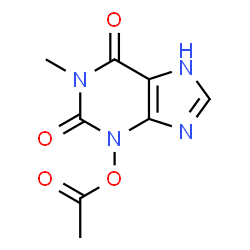 ChemSpider 2D Image | 1-Methyl-2,6-dioxo-1H-purin-3(2H,6H,7H)-yl acetate | C8H8N4O4