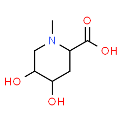 ChemSpider 2D Image | 4,5-Dihydroxy-1-methyl-2-piperidinecarboxylic acid | C7H13NO4