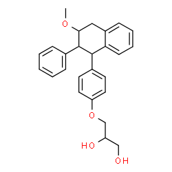 ChemSpider 2D Image | 3-[4-(3-Methoxy-2-phenyl-1,2,3,4-tetrahydro-1-naphthalenyl)phenoxy]-1,2-propanediol | C26H28O4