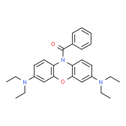 ChemSpider 2D Image | 10-Benzoyl-3,7-bis(diethylamino)phenoxazine | C27H31N3O2