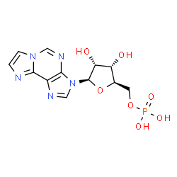ChemSpider 2D Image | 3-(5-O-Phosphono-beta-D-ribofuranosyl)-3H-imidazo[2,1-i]purine | C12H14N5O7P