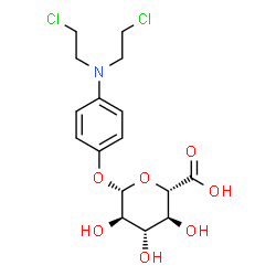 ChemSpider 2D Image | 4-[Bis(2-chloroethyl)amino]phenyl beta-D-glucopyranosiduronic acid | C16H21Cl2NO7