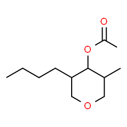 ChemSpider 2D Image | 3-Butyl-5-methyl-tetrahydro-2H-pyran-4-yl acetate | C12H22O3