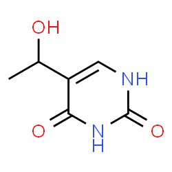ChemSpider 2D Image | 5-(1-Hydroxyethyl)-2,4(1H,3H)-pyrimidinedione | C6H8N2O3