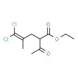 ChemSpider 2D Image | Ethyl 2-acetyl-5,5-dichloro-4-methyl-4-pentenoate | C10H14Cl2O3