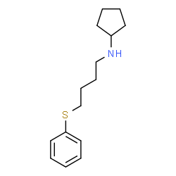 ChemSpider 2D Image | N-[4-(Phenylsulfanyl)butyl]cyclopentanamine | C15H23NS