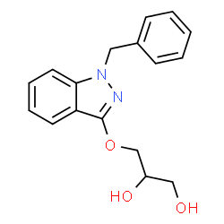 ChemSpider 2D Image | 3-[(1-Benzyl-1H-indazol-3-yl)oxy]-1,2-propanediol | C17H18N2O3