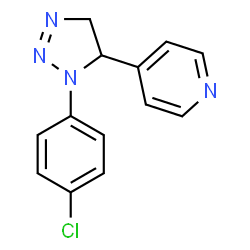 ChemSpider 2D Image | 4-[1-(4-Chlorophenyl)-4,5-dihydro-1H-1,2,3-triazol-5-yl]pyridine | C13H11ClN4