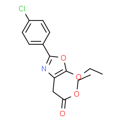 ChemSpider 2D Image | Ethyl [2-(4-chlorophenyl)-5-ethoxy-1,3-oxazol-4-yl]acetate | C15H16ClNO4