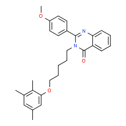 ChemSpider 2D Image | 2-(4-Methoxyphenyl)-3-[5-(2,3,5-trimethylphenoxy)pentyl]-4(3H)-quinazolinone | C29H32N2O3