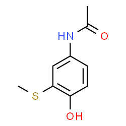 ChemSpider 2D Image | 3-(Methylthio)acetaminophen | C9H11NO2S