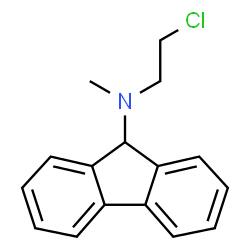 ChemSpider 2D Image | N-(2-Chloroethyl)-N-methyl-9H-fluoren-9-amine | C16H16ClN