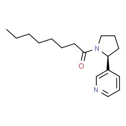ChemSpider 2D Image | 1-[(2S)-2-(3-Pyridinyl)-1-pyrrolidinyl]-1-octanone | C17H26N2O