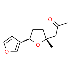 ChemSpider 2D Image | 1-[(2S,5R)-5-Methyl-2,3,4,5-tetrahydro-2,3'-bifuran-5-yl]acetone | C12H16O3