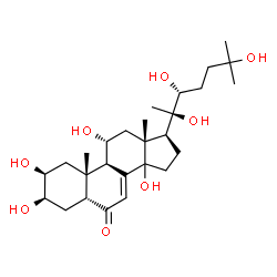 ChemSpider 2D Image | (2beta,3beta,5beta,11alpha,14xi,22R)-2,3,11,14,20,22,25-Heptahydroxycholest-7-en-6-one | C27H44O8
