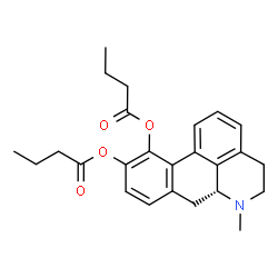 ChemSpider 2D Image | (6aR)-6-Methyl-5,6,6a,7-tetrahydro-4H-dibenzo[de,g]quinoline-10,11-diyl dibutanoate | C25H29NO4
