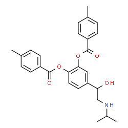 ChemSpider 2D Image | 4-[1-Hydroxy-2-(isopropylamino)ethyl]-1,2-phenylene bis(4-methylbenzoate) | C27H29NO5