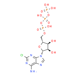 ChemSpider 2D Image | 2-Chloroadenosine-5-triphosphate | C10H15ClN5O13P3
