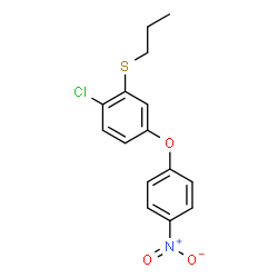 ChemSpider 2D Image | 1-Chloro-4-(4-nitrophenoxy)-2-(propylsulfanyl)benzene | C15H14ClNO3S