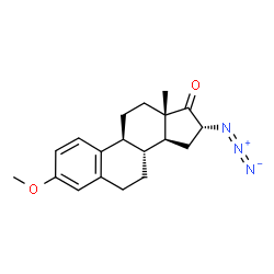 ChemSpider 2D Image | (16alpha)-16-Azido-3-methoxyestra-1,3,5(10)-trien-17-one | C19H23N3O2