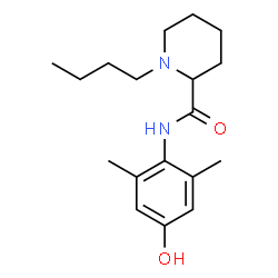 ChemSpider 2D Image | 1-Butyl-N-(4-hydroxy-2,6-dimethylphenyl)-2-piperidinecarboxamide | C18H28N2O2