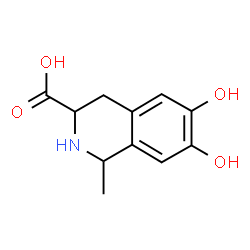 ChemSpider 2D Image | 6,7-Dihydroxy-1-methyl-1,2,3,4-tetrahydro-3-isoquinolinecarboxylic acid | C11H13NO4