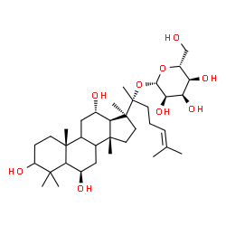 ChemSpider 2D Image | (6beta,8xi,9xi,12alpha,13alpha,14beta,20R)-3,6,12-Trihydroxy-4,4,14,17-tetramethyl-18-norcholest-24-en-20-yl beta-D-allopyranoside | C36H62O9