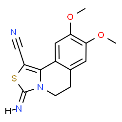 ChemSpider 2D Image | (3Z)-3-Imino-8,9-dimethoxy-5,6-dihydro[1,3]thiazolo[4,3-a]isoquinoline-1-carbonitrile | C14H13N3O2S