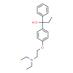 ChemSpider 2D Image | 1-{4-[2-(Diethylamino)ethoxy]phenyl}-1-phenyl-1-propanol | C21H29NO2