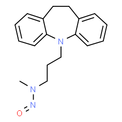 ChemSpider 2D Image | 5H-Dibenz(b,f)azepine-5-propanamine, 10,11-dihydro-N-methyl-N-nitroso- | C18H21N3O