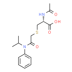 ChemSpider 2D Image | N-Acetyl-S-{2-[isopropyl(phenyl)amino]-2-oxoethyl}-L-cysteine | C16H22N2O4S