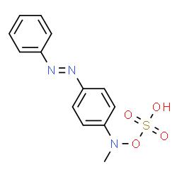 ChemSpider 2D Image | N-Methyl-4-[(E)-phenyldiazenyl]-N-(sulfooxy)aniline | C13H13N3O4S