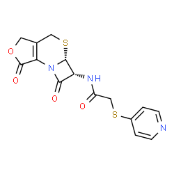 ChemSpider 2D Image | N-[(5aR,6R)-1,7-Dioxo-1,4,6,7-tetrahydro-3H,5aH-azeto[2,1-b]furo[3,4-d][1,3]thiazin-6-yl]-2-(4-pyridinylsulfanyl)acetamide | C15H13N3O4S2
