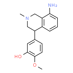 ChemSpider 2D Image | 5-(8-amino-1,2,3,4-tetrahydro-2-methyl-4-isoquinolinyl)-2-methoxyphenol | C17H20N2O2