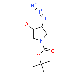 ChemSpider 2D Image | 2-Methyl-2-propanyl 3-azido-4-hydroxy-1-pyrrolidinecarboxylate | C9H16N4O3