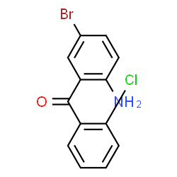 ChemSpider 2D Image | 2-amino-5-bromo-2'-chlorobenzophenone | C13H9BrClNO
