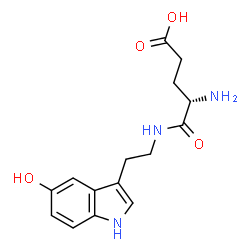 ChemSpider 2D Image | N-[2-(5-Hydroxy-1H-indol-3-yl)ethyl]-L-alpha-glutamine | C15H19N3O4