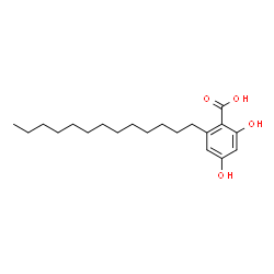 ChemSpider 2D Image | 2,4-Dihydroxy-6-tridecylbenzoic acid | C20H32O4