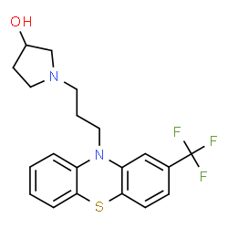 ChemSpider 2D Image | 1-{3-[2-(Trifluoromethyl)-10H-phenothiazin-10-yl]propyl}-3-pyrrolidinol | C20H21F3N2OS