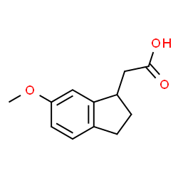 ChemSpider 2D Image | (6-Methoxy-2,3-dihydro-1H-inden-1-yl)acetic acid | C12H14O3