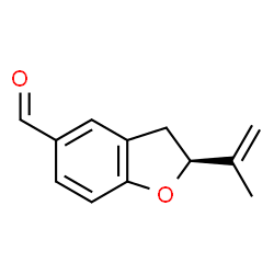 ChemSpider 2D Image | (2S)-2-Isopropenyl-2,3-dihydro-1-benzofuran-5-carbaldehyde | C12H12O2