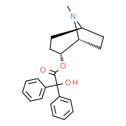 ChemSpider 2D Image | (1R,2R,5S)-8-Methyl-8-azabicyclo[3.2.1]oct-2-yl hydroxy(diphenyl)acetate | C22H25NO3