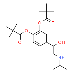 ChemSpider 2D Image | 4-[1-Hydroxy-2-(isopropylamino)ethyl]-1,2-phenylene bis(2,2-dimethylpropanoate) | C21H33NO5