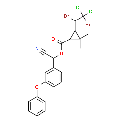ChemSpider 2D Image | Tralocythrin | C22H19Br2Cl2NO3