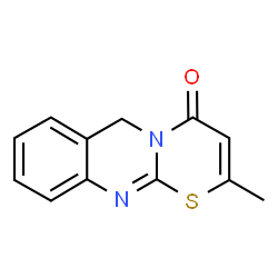 ChemSpider 2D Image | 2-Methyl-4H,6H-[1,3]thiazino[2,3-b]quinazolin-4-one | C12H10N2OS