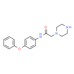 ChemSpider 2D Image | N-(4-Phenoxyphenyl)-2-(1-piperazinyl)acetamide | C18H21N3O2